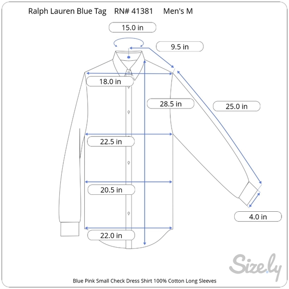 Ralph Lauren Blue Label Plaid Classic Shirt Long Sleeve Blue Pink Men's Medium - Picture 11 of 13